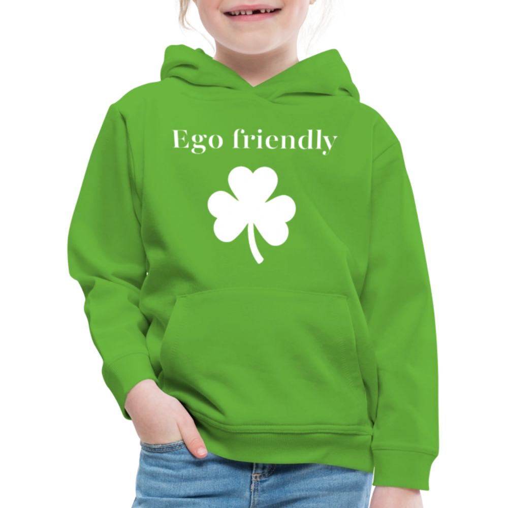 Kids' Premium Hood lucky clover - light green