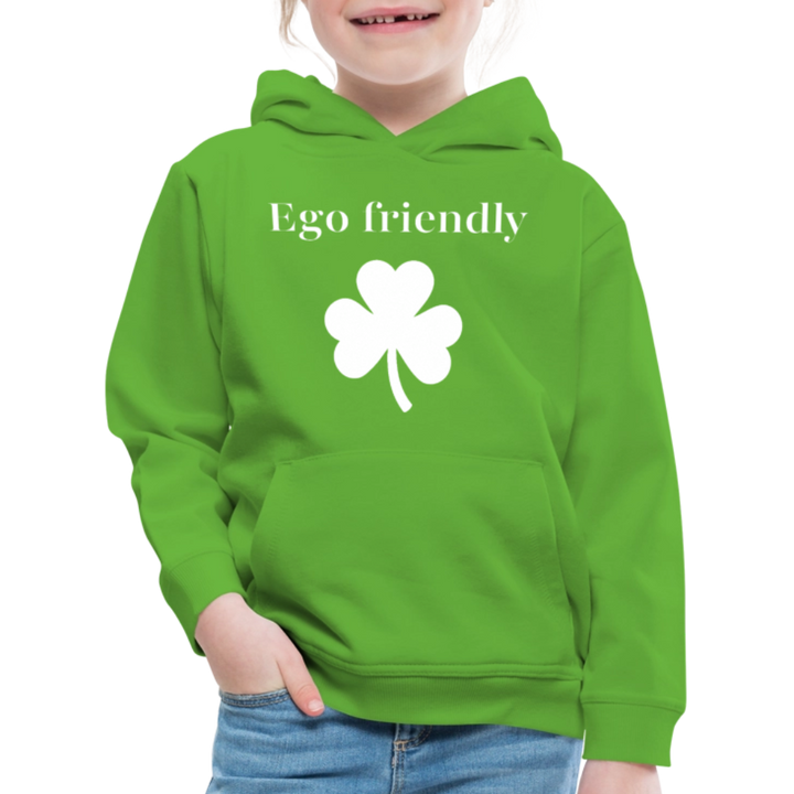 Kids' Premium Hood lucky clover - light green