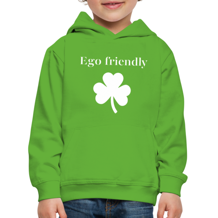 Kids' Premium Hood lucky clover - light green